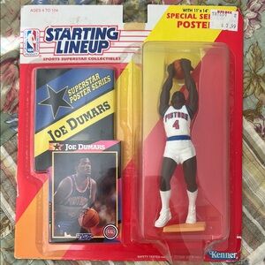Starting Lineup Joe Dumars Action Figure - Red and White